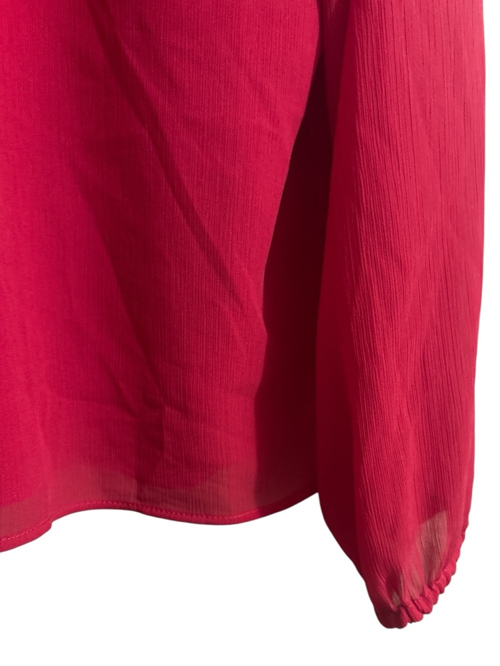 J. Crew Pink Sheer Sleeve Smock Neck Blouse - Picture 2 of 6